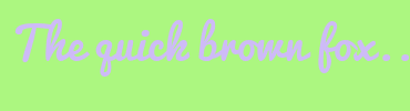 Image with Font Color CEBBF7 and Background Color ACF780